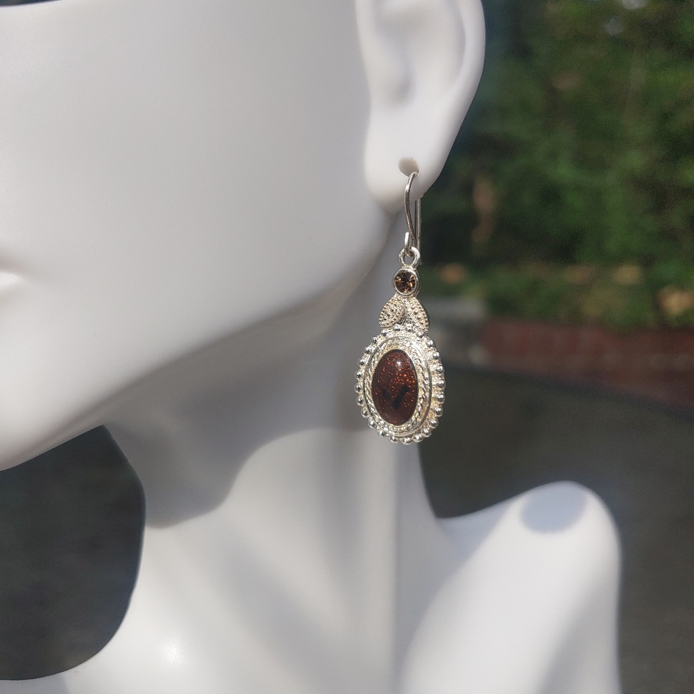 Amber Dangle Earrings